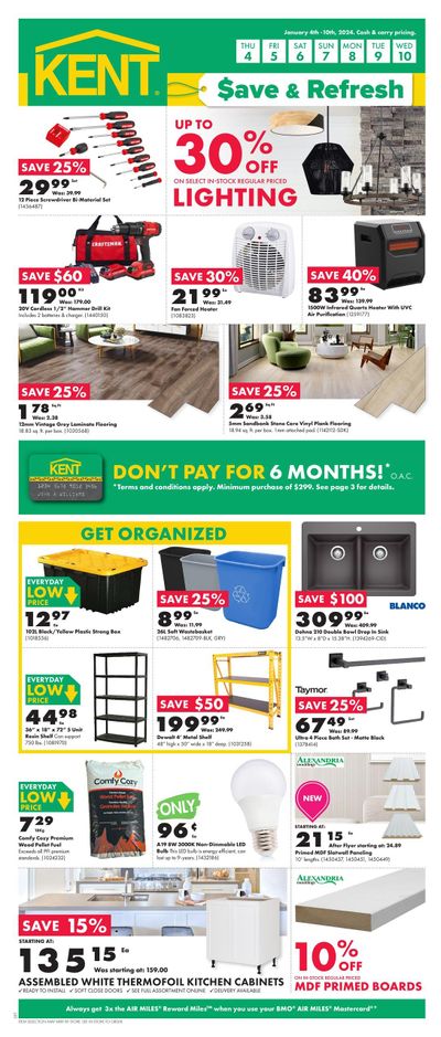 Kent Building Supplies Flyer January 4 to 10