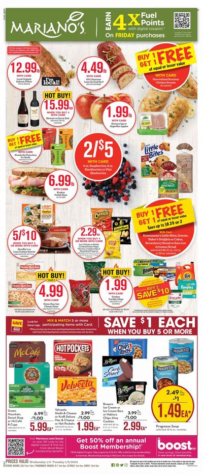 Mariano’s (IL) Weekly Ad Flyer Specials January 3 to January 9, 2024