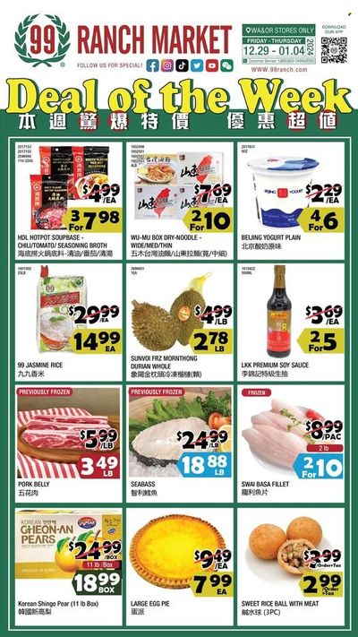 99 Ranch Market (10, 19, 40, CA, MD, NJ, OR, TX, WA) Weekly Ad Flyer Specials December 29 to January 4, 2024