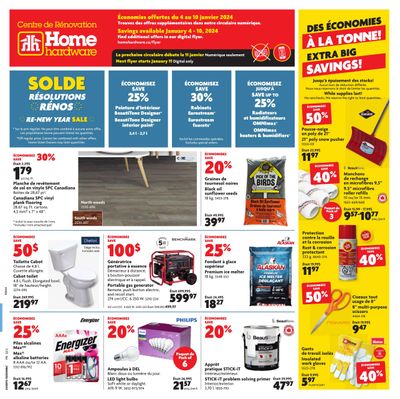 Home Hardware Building Centre (QC) Flyer January 4 to 10