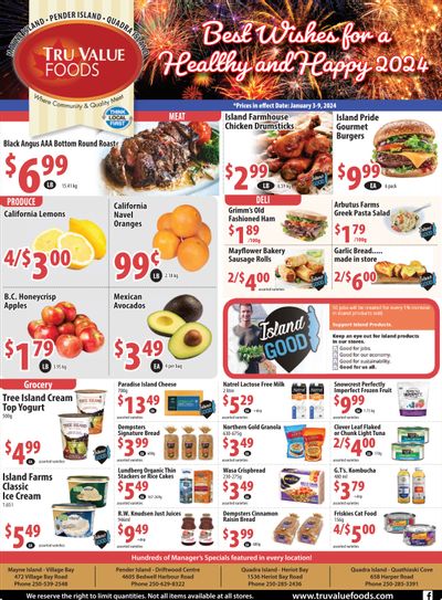 Tru Value Foods Flyer January 3 to 9