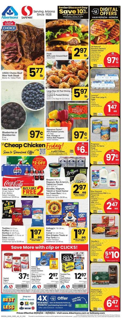 Safeway (AZ) Weekly Ad Flyer Specials January 3 to January 9, 2024