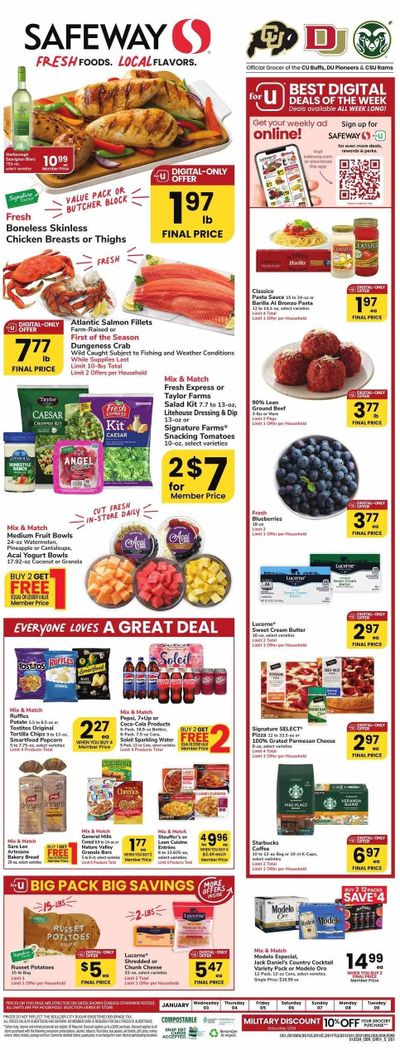 Safeway (CO) Weekly Ad Flyer Specials January 3 to January 9, 2024