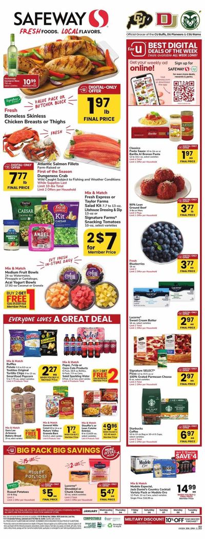 Safeway (CO) Weekly Ad Flyer Specials January 3 to January 9, 2024