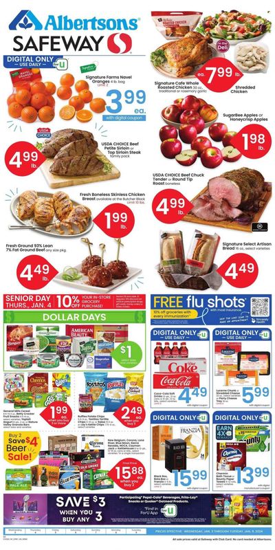 Safeway (MT) Weekly Ad Flyer Specials January 3 to January 9, 2024