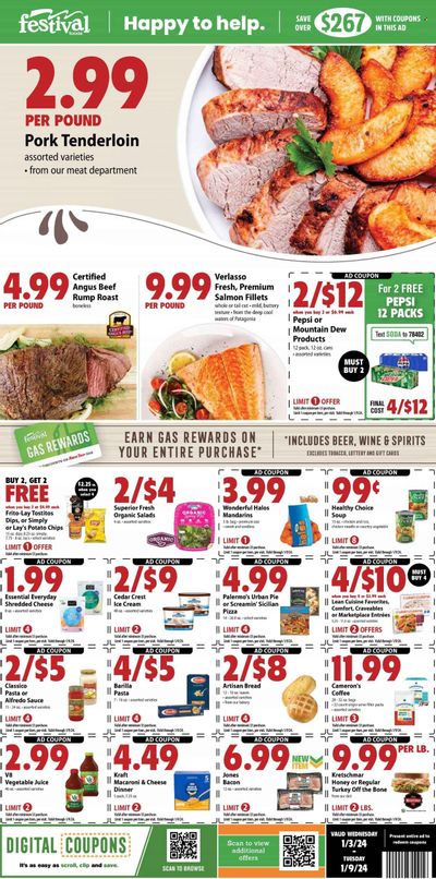 Festival Foods (WI) Weekly Ad Flyer Specials January 3 to January 9, 2024