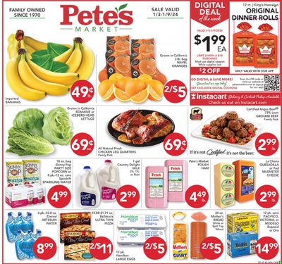 Pete's Fresh Market (IL) Weekly Ad Flyer Specials January 3 to January 9, 2024