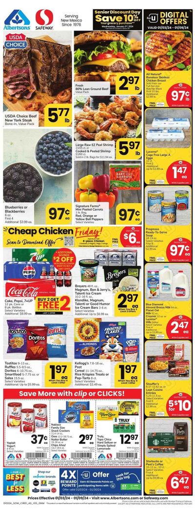 Safeway (NM) Weekly Ad Flyer Specials January 3 to January 9, 2024