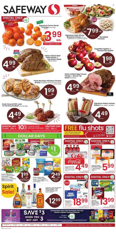 Safeway (WY) Weekly Ad Flyer Specials January 3 to January 9, 2024