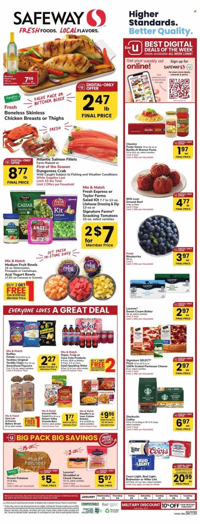 Safeway (WY) Weekly Ad Flyer Specials January 3 to January 9, 2024