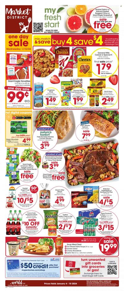 Giant Eagle (OH) Weekly Ad Flyer Specials January 4 to January 10, 2024