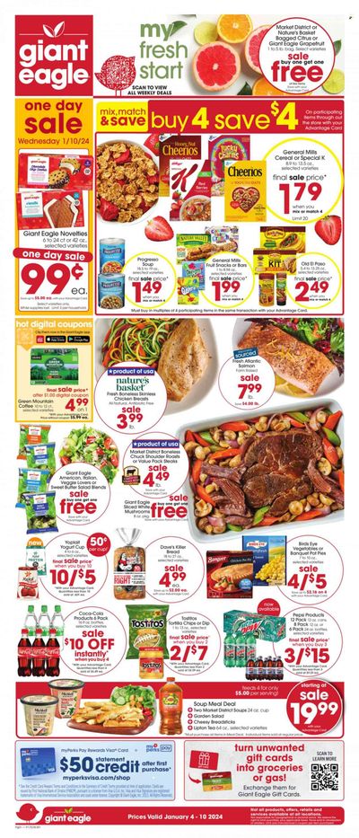 Giant Eagle (WV) Weekly Ad Flyer Specials January 4 to January 10, 2024