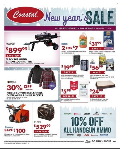 Coastal Farm & Ranch Weekly Ad Flyer Specials January 3 to January 16, 2024