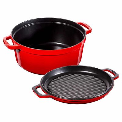STAUB Enameled Cast Iron Braise and Grill Pan Set On Sale for $ 199.99 at Costco Canada