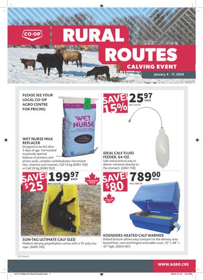 Co-op (West) Rural Routes Flyer January 4 to 17