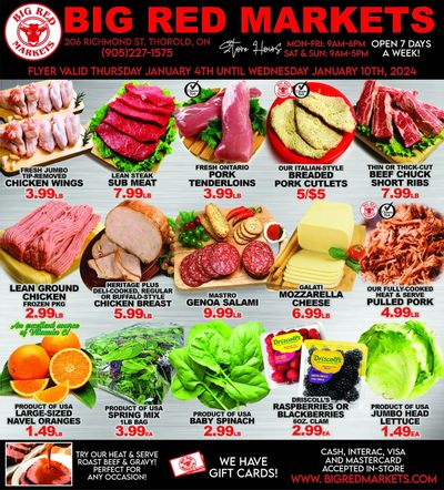 Big Red Markets Flyer January 4 to 10