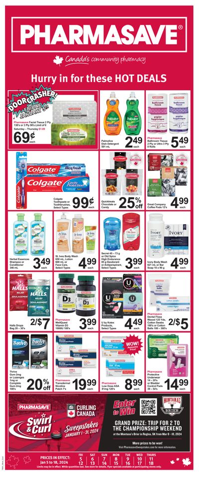 Pharmasave (ON & West) Flyer January 5 to 18