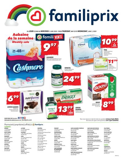 Familiprix Clinique Flyer May 28 to June 3