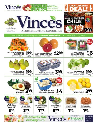 Vince's Market Flyer January 4 to 17