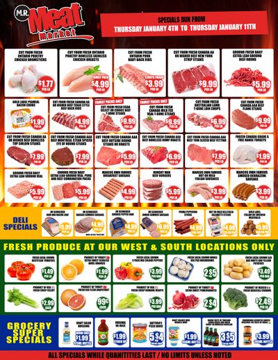 M.R. Meat Market Flyer January 4 to 11