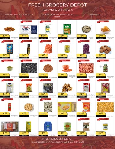 Fresh Grocery Depot Flyer January 4 to 10