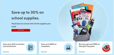 Staples Canada Weekly Deals: Save 30% on School Supplies + Buy One Get One Free Keurig K-Cup Pods + More