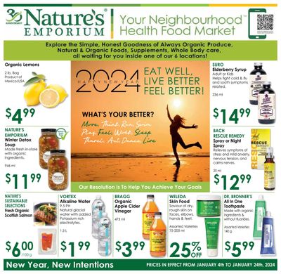 Nature's Emporium Monthly Flyer January 4 to 24