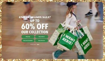 American Eagle & Aerie: End of Season Sale up to 60% off + More