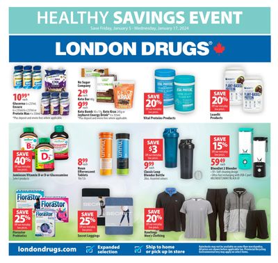London Drugs Healthy Savings Event Flyer January 5 to 17