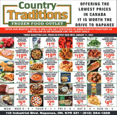 Country Traditions Flyer January 4 to 11