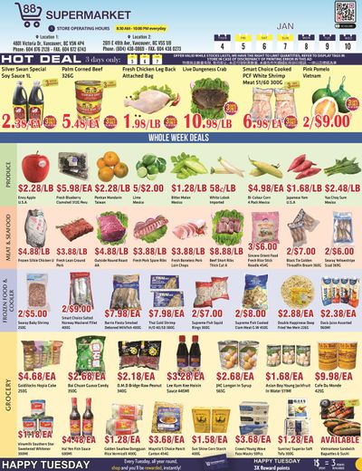88 Supermarket Flyer January 4 to 10