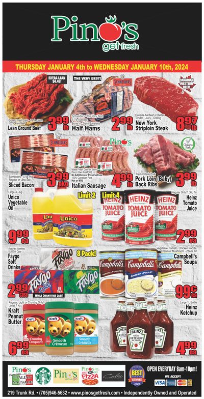 Pino's Flyer January 4 to 10