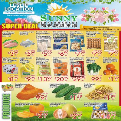 Sunny Supermarket (Leslie) Flyer January 5 to 11