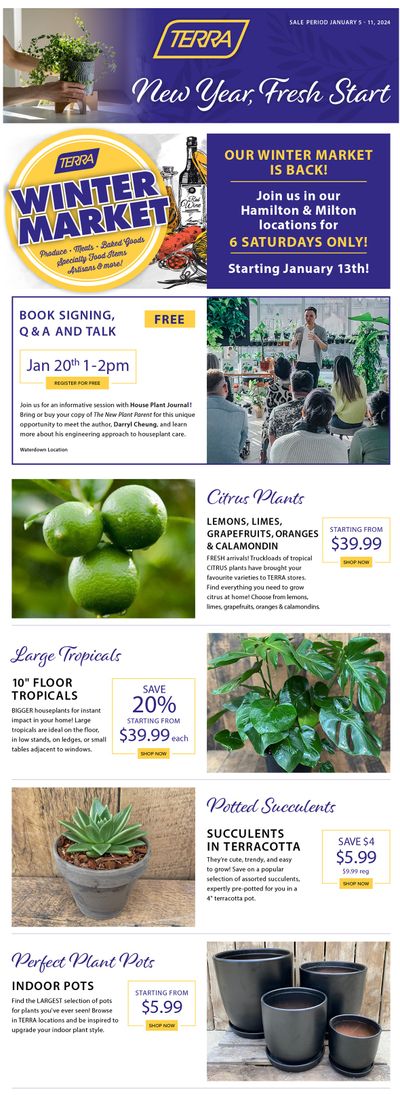 Terra Greenhouses Flyer January 5 to 11