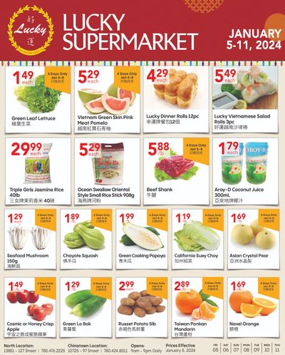 Lucky Supermarket (Edmonton) Flyer January 5 to 11