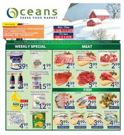 Oceans Fresh Food Market (West Dr., Brampton) Flyer January 5 to 11
