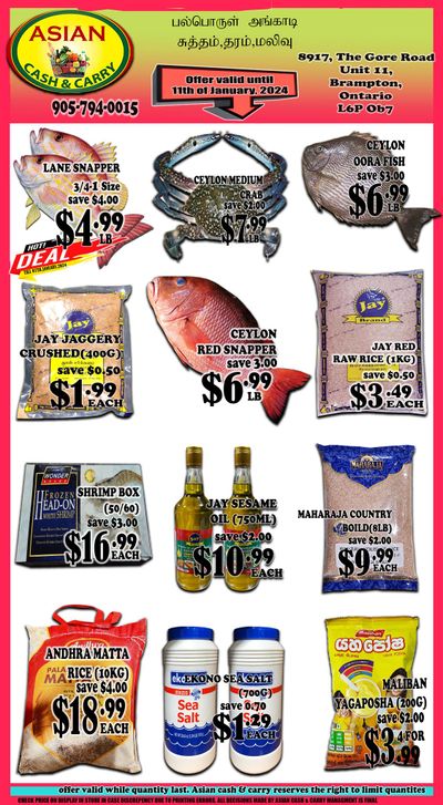 Asian Cash & Carry Flyer January 5 to 11