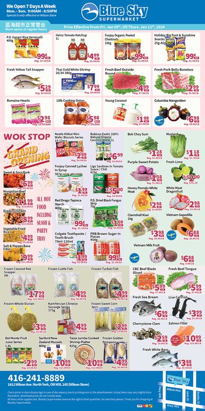 Blue Sky Supermarket (North York) Flyer January 5 to 11