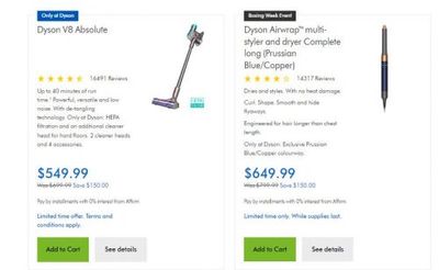 Dyson Canada Current Offers: Dyson V8 Absolute $549.99 + More