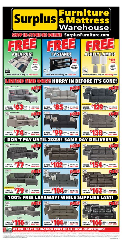 Surplus Furniture & Mattress Warehouse (Thunder Bay) Flyer January 8 to 28
