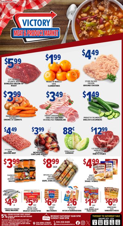 Victory Meat Market Flyer January 9 to 13