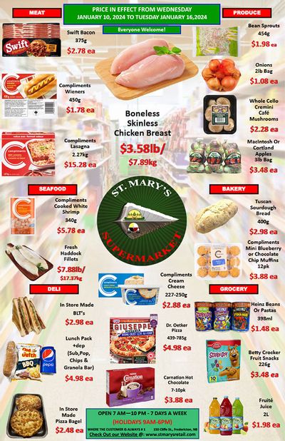 St. Mary's Supermarket Flyer January 10 to 16