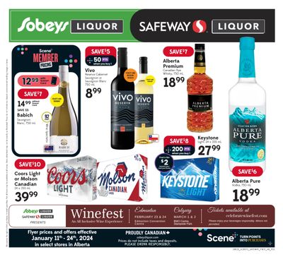 Sobeys/Safeway (AB) Liquor Flyer January 11 to 24