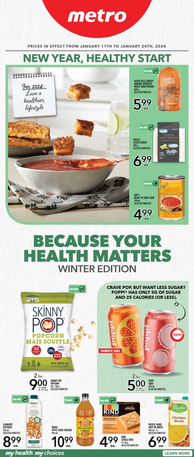 Metro (ON) New Year, Healthy Start Flyer January 11 to 24