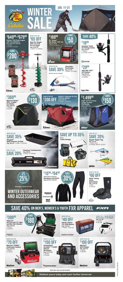 Cabela's Flyer January 11 to 31