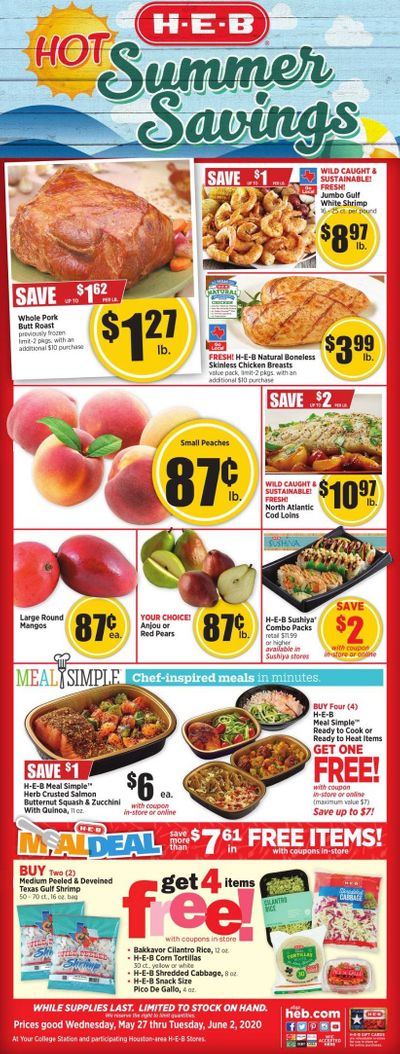H-E-B Weekly Ad & Flyer May 27 to June 2