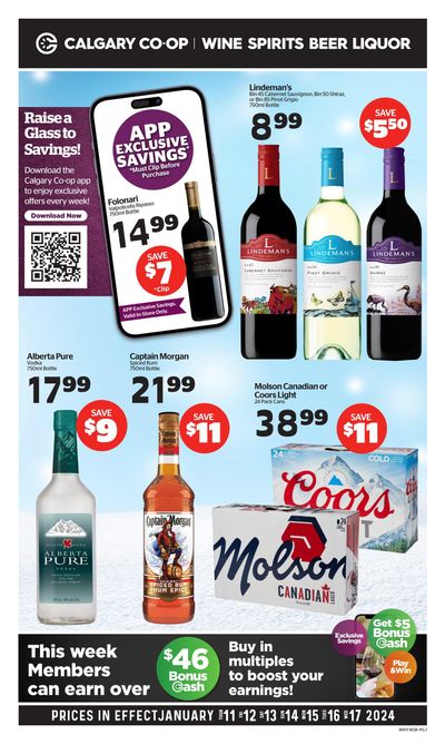 Calgary Co-op Liquor Flyer January 11 to 17