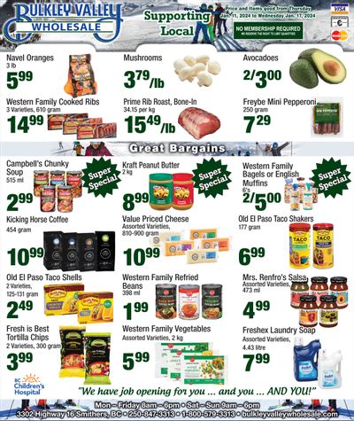 Bulkley Valley Wholesale Flyer January 11 to 17