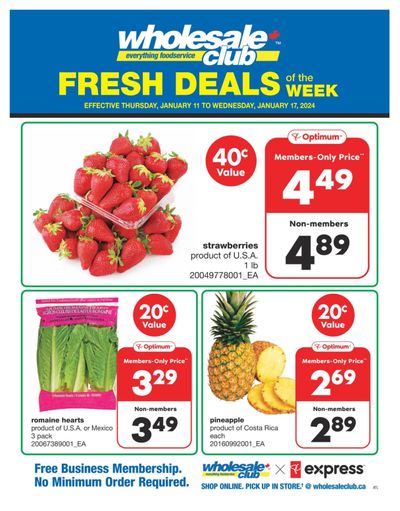 Wholesale Club (Atlantic) Fresh Deals of the Week Flyer January 11 to 17