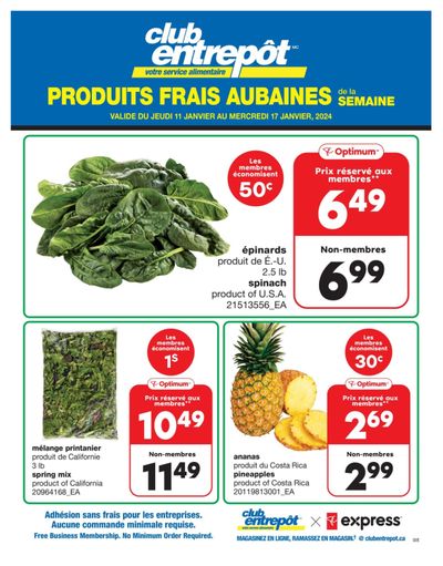 Wholesale Club (QC) Fresh Deals of the Week Flyer January 11 to 17